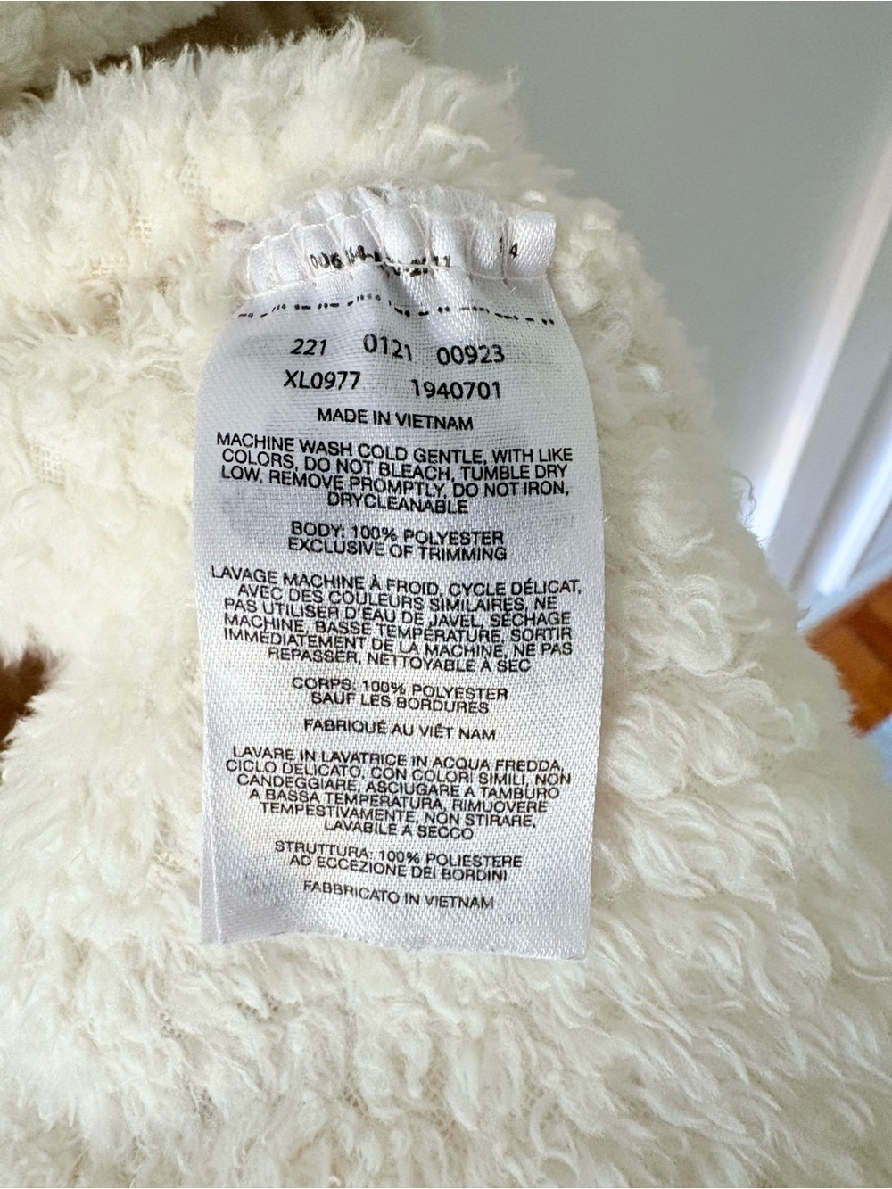 Columbia Cream Sherpa Fleece Quarter Zip Pullover Women’s Large Ivory Cozy Soft - Picture 9 of 13